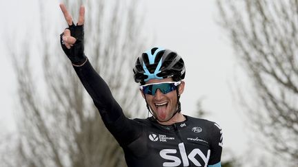 Wouter Poels (Sky), vainqueur de la 5e étape du Tour de Catalogne 2016. (JOSEP LAGO / AFP)