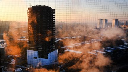 Un incendie a ravagé la tour Grenfell à Londres (Royaume-Uni), le 14 juin 2017. (MAXPPP)