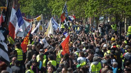 Manifestation des "gilets jaunes" à Toulouse, le 13 avril 2019. (PASCAL PAVANI / AFP)