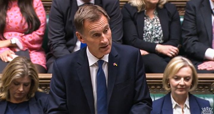 Jeremy Hunt le 17 octobre 2022 à la Chambre des communes, à Londres. (PRU / AFP)