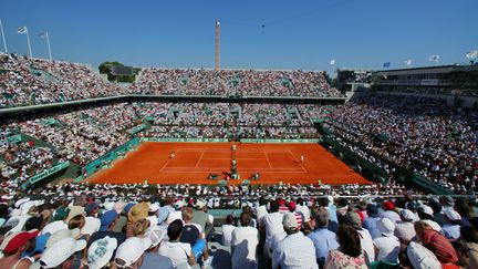 Le court Philippe Chatrier, au stade Roland-Garros, à Paris. (YANN GUICHAOUA / ONLY FRANCE / AFP)