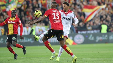 Lens recevait Valenciennes&nbsp;au stade Bollaert-Delelis,vendredi 12 avril,&nbsp;de la 32e journée de Ligue 2 de football. (LUDOVIC MAILLARD / MAXPPP)