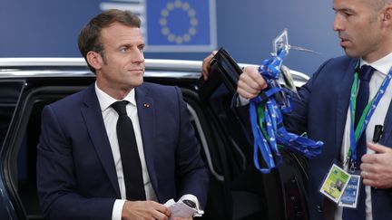 Emmanuel Macron arrive à Bruxelles, mardi 2 juillet 2019.&nbsp; (AFP)