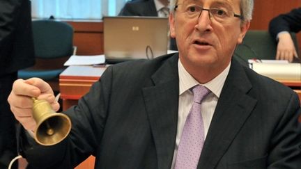 Jean-Claude Juncker, président de l'Eurogroupe, a appelé à "parler avec respect" de la question grecque. (AFP/Georges Gobet)