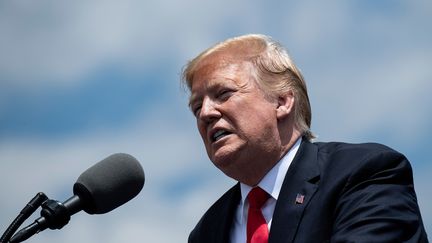 Donald Trump, le 30 mai 2019, à Colorado Spring (centre des Etats-Unis).&nbsp; (BRENDAN SMIALOWSKI / AFP)