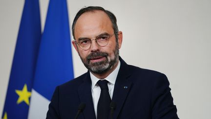 Le Premier ministre, Edouard Philippe, le 19 décembre 2019, à Matignon (Paris) après des négociations avec les partenaires sociaux sur la réforme des retraites. (MARTIN BUREAU / AFP)