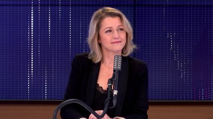 Barbara Pompili,&nbsp;ministre de la Transition écologique était l'invitée de franceinfo, lundi 23 novembre 2020. (FRANCEINFO / RADIOFRANCE)