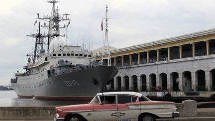 Le navire espion russe Victor Leonov est arrivé à La Havane le 20 janvier 2015, la veille du début des discussions entre Cuba et les Etats-Unis. (Reuters)