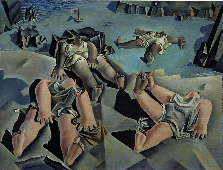 Salvador Dalí, "Personnages couchés sur le sable", 1926 (© Salvador Dalí, Fundació Gala-Salvador Dalí / Adagp, Paris 2019)