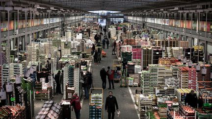 Un hall de Rungis réquisitionné, transformé en morgue