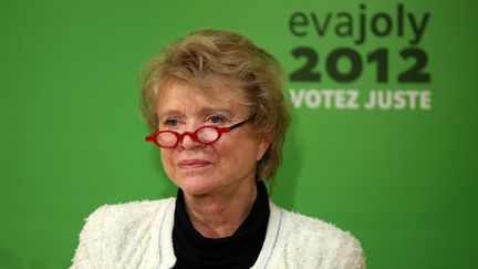 Eva Joly lors d'une conf&eacute;rence de presse, &agrave; Paris, le 24 janvier 2012. (CHESNOT / SIPA)