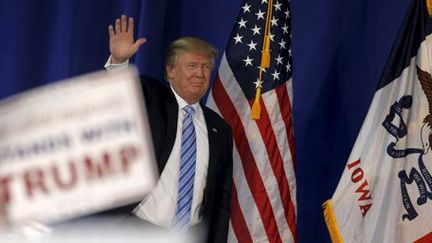 Donald Trump, candidat aux primaires républicaines, en campagne à Muscatine, dans l'Iowa, le 24 janvier 2016. (REUTERS - Jim Young)