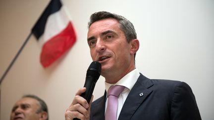 Le s&eacute;nateur-maire (FN) du secteur nord-est de Marseille (Bouches-du-Rh&ocirc;ne), St&eacute;phane Ravier, le 28 septembre 2014. (BERTRAND LANGLOIS / AFP)