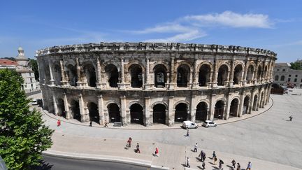 Les arènes de Nîmes, en mai 2018. (PASCAL GUYOT / AFP)