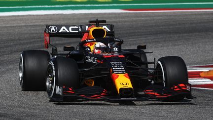 Max Verstappen&nbsp;a remporté le Grand Prix des États-Unis, le 24 octobre 2021, à Austin. (CHRIS GRAYTHEN / Getty Images via AFP)