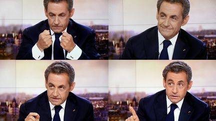 L'ancien chef de l'Etat, Nicolas Sarkozy, sur le plateau de France 2, le 21 septembre 2014. (MAXPPP)