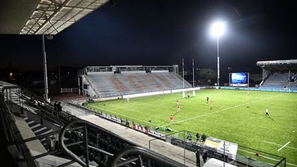 Le stade de rugby d'Agen lors d'un match, le 8 novembre 2020.&nbsp; (THIERRY BRETON / AFP)