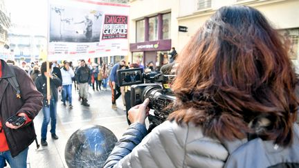 Lors d'une manifestation contre le proposition de loi sur la "securite globale", à Montpellier le 21 novembre 2020. Photo d'illustration.&nbsp; (RICHARD DE HULLESSEN / MAXPPP)