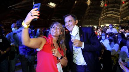 Le ministre de la Santé Olivier Véran pendant le campus de rentrée de La République en marche à Avignon, samedi 2 octobre. (HIELY CYRIL / MAXPPP)