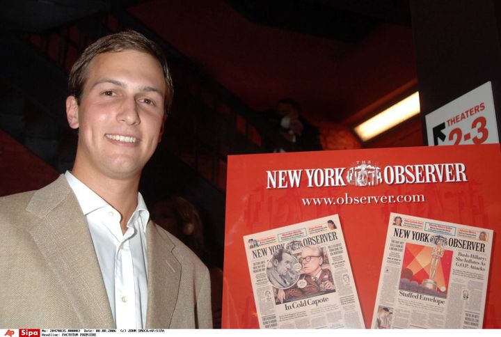 Jared Kushner prend la pose à New York (Etats-Unis), le 8 août 2006, après avoir acquis le "New York Observer". (JOHN SMOCK / AP / SIPA)