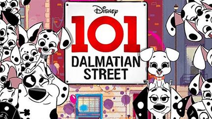 "101 Dalmatiens street" (101, rue des Dalmatiens") : l'affiche
 (Disney Chanel)