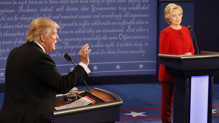 &nbsp;Hillary Clinton et Donald Trump lors du 1er débat du 26 septembre 2016 (RICK WILKING / POOL)