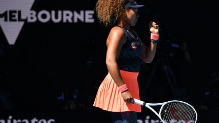 La Japonaise Naomi Osaka lors de la demi-finale de l'Open d'Australie contre Serena Williams à Melbourne le 18 février 2021 (PAUL CROCK / AFP)