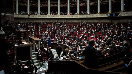 L'hémicycle de l'Assemblée nationale. (PHILIPPE LOPEZ / AFP)