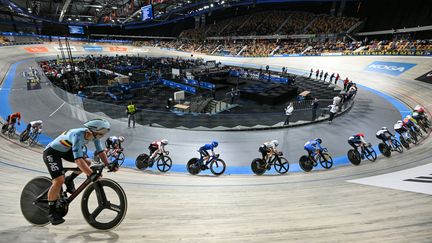 Les Championnats d'Europe de cyclisme sur piste 2024 se déroulent à Apeldoorn, aux Pays-Bas. (JOHN THYS / AFP)