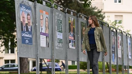 Panneaux électoraux pour les élections législatives, à Nantes (Loire-Atlantique) le 6 juin 2022 (FRANCK DUBRAY / MAXPPP)