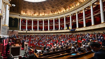 Illustration d'Assemblée nationale, le 1er mars 2022. (BERTRAND GUAY / AFP)