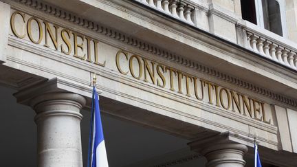 Le fronton du Conseil constitutionnel, rue de Montpensier, &agrave; Paris. (MANUEL COHEN / AFP )