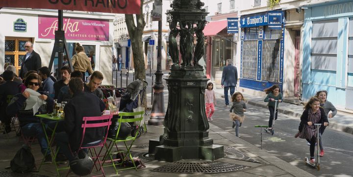 La place Nathalie Lemel, au coeur du 3e arrondissement de Paris et du quartier du Marais.
 (Daniel THIERRY / Photononstop)