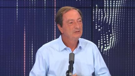 Michel-Edouard Leclerc, président des centres Leclerc, était l'invité du "8h30 franceinfo", vendredi 18 septembre 2020. (FRANCEINFO / RADIOFRANCE)