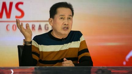 Apollo Quiboloy, son of God" self-proclaimed and who was the spiritual advisor of Rodrigo Duterte, founded in the Philippines the sect called Kingdom of Jesus Christ, during a press conference in Davao (Philippines), on May 23, 2016. (MANMAN DEJETO / AFP)