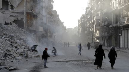 La ville d'Alep (Syrie), le 9 mars 2017. (JOSEPH EID / AFP)