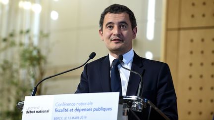 Le ministre de l'Action et des Comptes publics, Gérald Darmanin, le 13 mars 2019 à Paris. (ERIC PIERMONT / AFP)