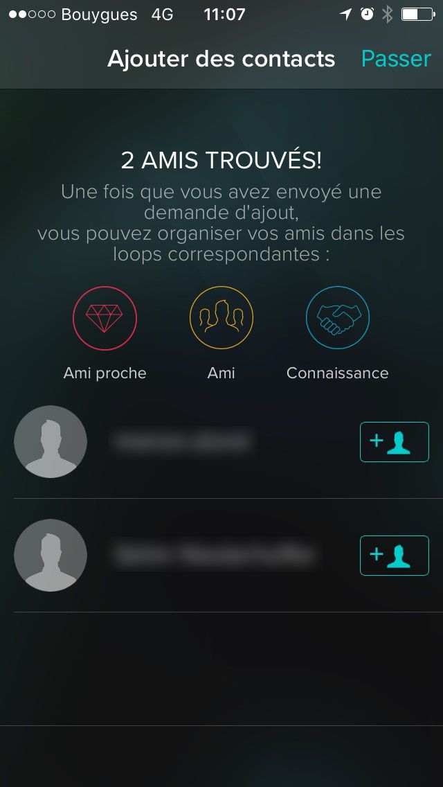 Application Vero&nbsp; (Capture d'écran)