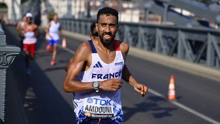 Le Français Mohrad Amdouni lors du Marathon de Budapest, le 27 août 2023. (MAXPPP)