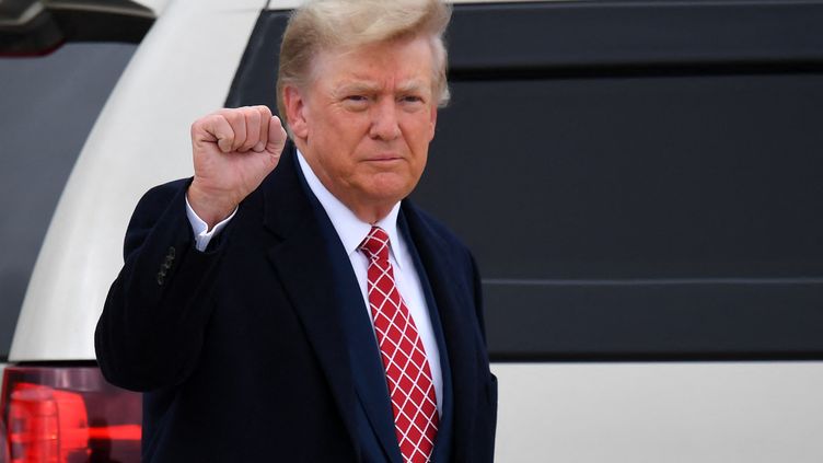 Former US President Donald Trump, in Aberdeen (United Kingdom), May 1, 2023. (ANDY BUCHANAN / AFP)