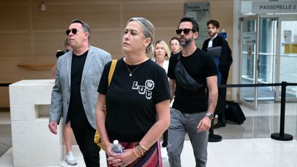 Caroline Darian, au tribunal judiciaire d'Avignon (Vaucluse), le 5 septembre 2024. (CHRISTOPHE SIMON / AFP)