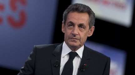 Le président des Républicains, Nicolas Sarkozy, sur le plateau de France 2, le 4 février 2016. (KENZO TRIBOUILLARD / AFP)