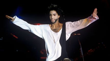 Prince, le 14 juin 1990, lors d'un concert &agrave; Munich (Allemagne).&nbsp; (FRYDERYK GABOWICZ / PICTURE ALLIANCE / AFP)