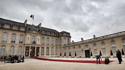 La cour du palais de l'Elysée, le 1er février 2016. (DENIS ALLARD / REA)