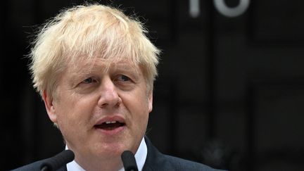 Boris Johnson, le 7 juillet 2022 à Londres (Royaume-Uni). (JUSTIN TALLIS / AFP)
