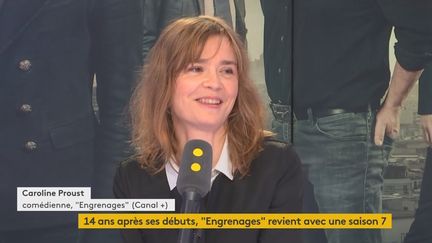 Caroline Proust, comédienne dans "Engrenages" (Canal+), lundi 4 février sur franceinfo. (FRANCEINFO / RADIOFRANCE)