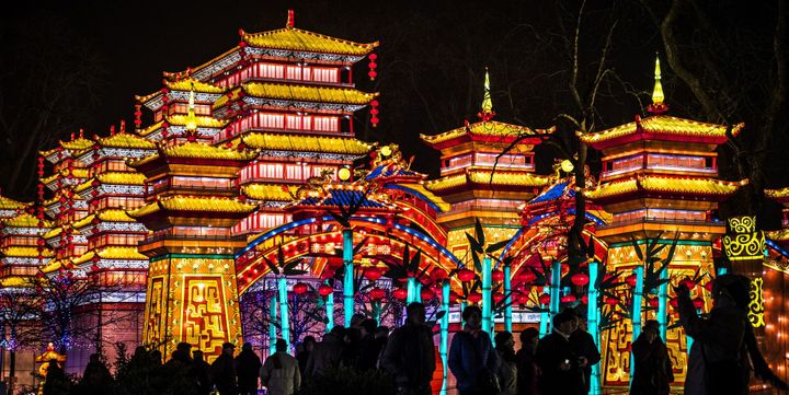 Festival des Lanternes de Gaillac, dans le Tarn. 
 (ERIC CABANIS / AFP)