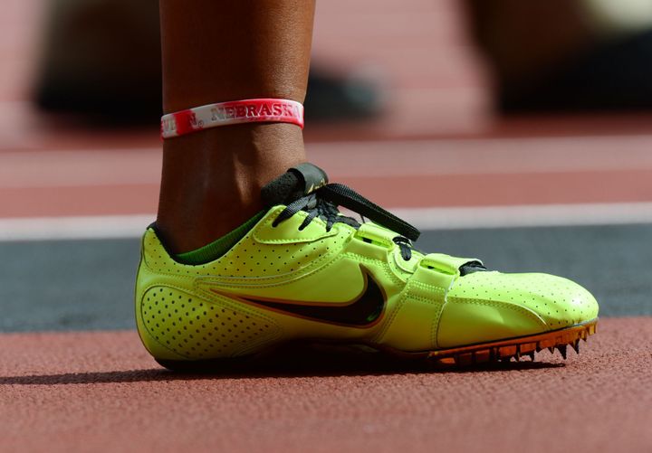 La chaussure de l&#039;athlète américaine Chantae Mcmillan
 (Olivier Morin / AFP)