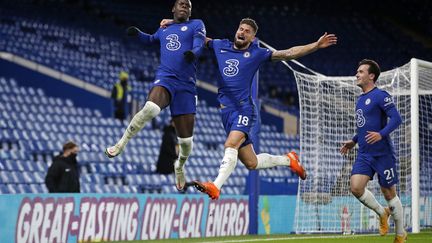 Olivier Giroud et Kurt Zouma, buteurs avec Chelsea (MATTHEW CHILDS / POOL)