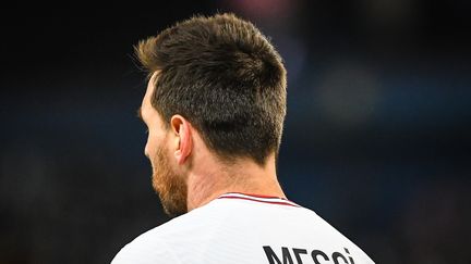 Lionel Messi lors de PSG-Rennes le 11 février 2022 au Parc des Princes. (MATTHIEU MIRVILLE / AFP)